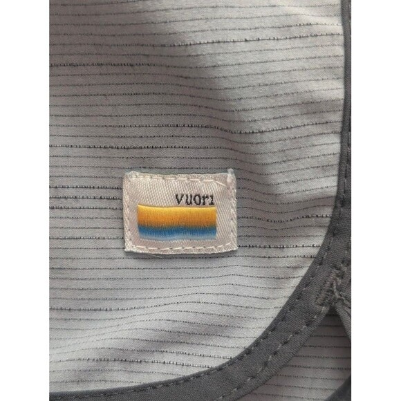 Vuori Banks Shorts Men’s M Gray Stripe Black Waist Unlined Hybrid - Picture 4 of 5